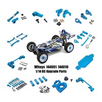 RCGOFOLLOW WLtoys 144010 144002 144001 1/14 RC Swing Arm Steering Cup Wheel Rims Tyre On-Road Vehicles RC Upgrade Parts Blue