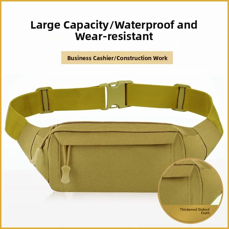 

Мужская тактическая спортивная поясная сумка большой вместимости для бега, для телефона, для строительных работ, не вибрирующая, для активного отдыха