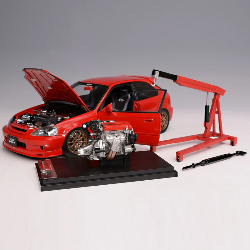 

Модель автомобиля Honda Civic Type R Ek9 Mugen Unlimited, модифицированная, масштабная, литая, металлическая, Mh 1:18, Motorhelix, реалистичная, из сплава, полностью открывающаяся, лимитированная серия, коллекционная, элитный подарок с двигателем