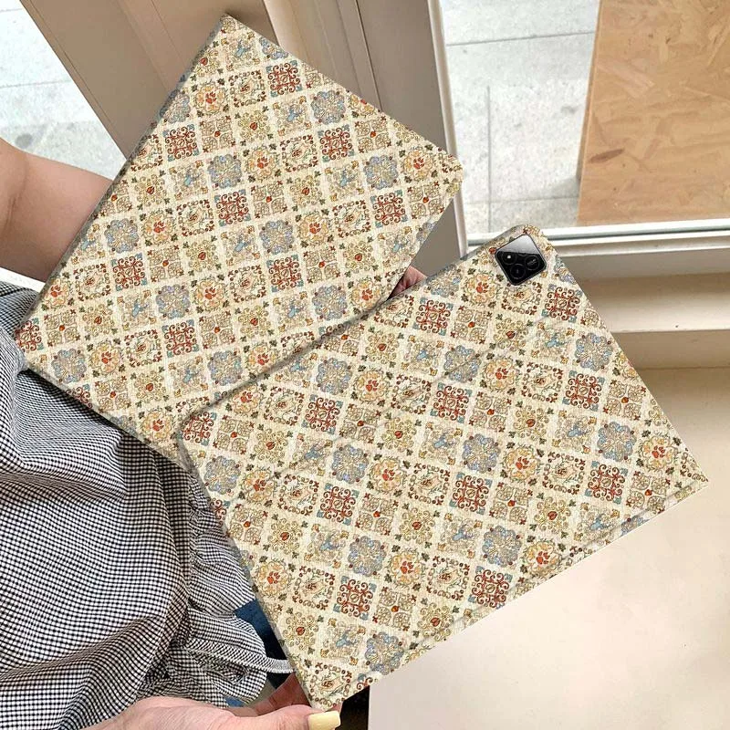 

Blue Flower Pattern Design Tablet Case For Xiaomi Redmi Mini Pad SE K 2 4 5 6 7 8 2023 2025 11 8.8 11.2 10.1 Pro Gift