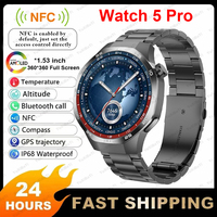 2025 New Huawei WATCH GT 5 Pro Men Smartwatch NFC Sensing Compass Advanced Sports Smart Watch Sunflower GPS System Fashion Watch