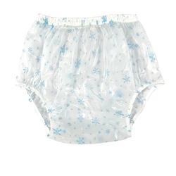 High Waist Reusable PVC Adult Baby Diaper Coat Waterproof Incontinence Underpants Print Plastic  Diaper Super Soft