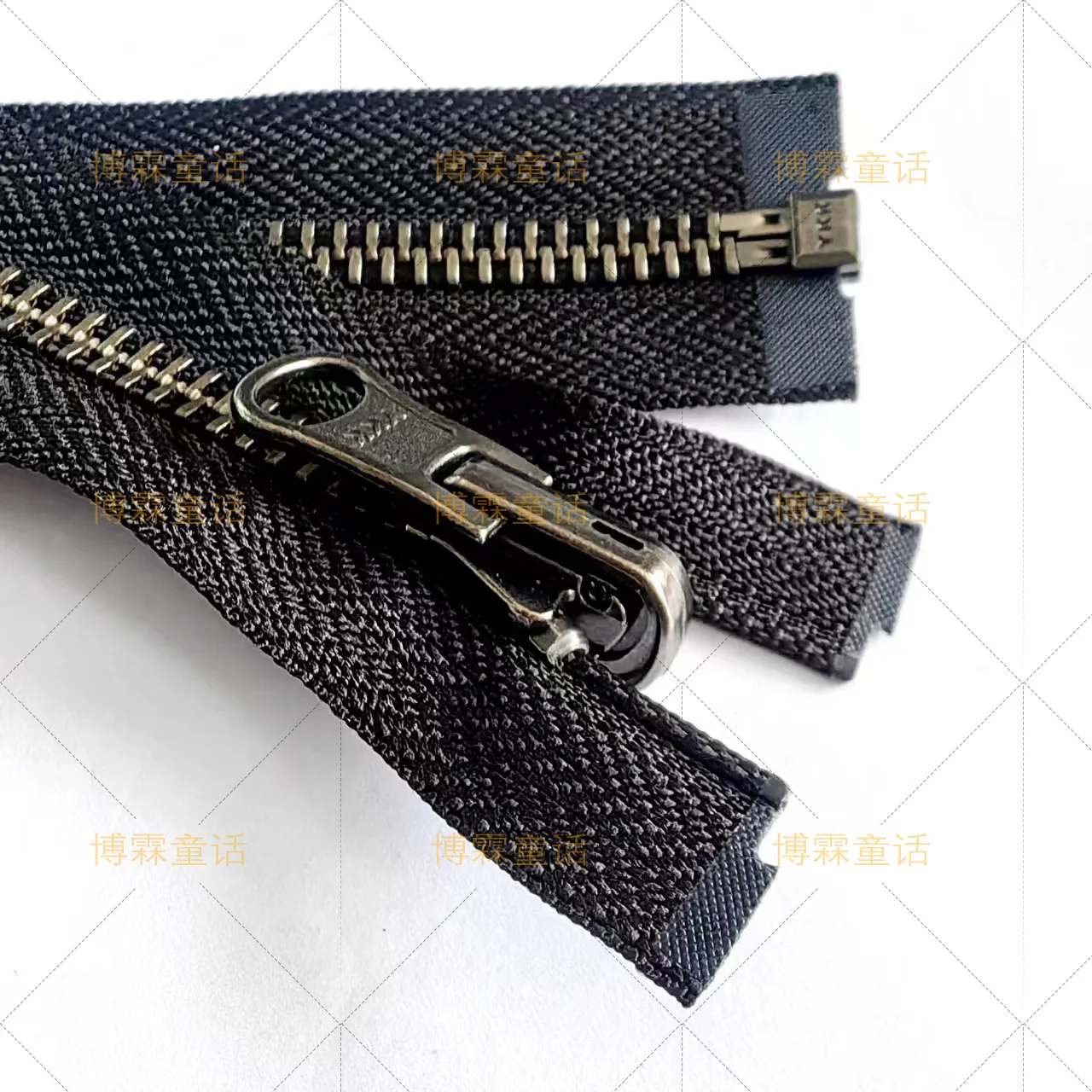 Double-Sided Metal Zipper 75cm YKK Open-Tail Copper Tooth Zipper