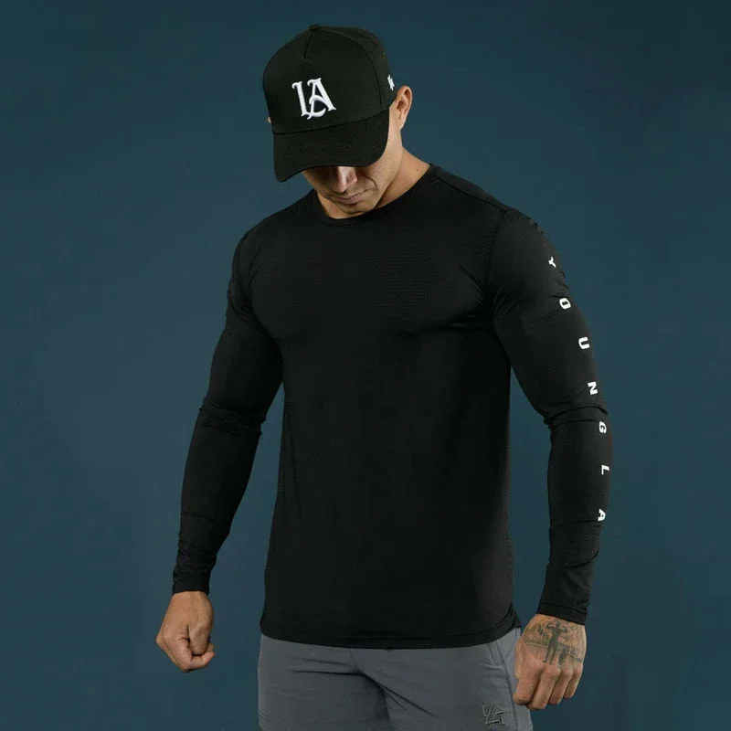 Men's sulfur sleeve round neck T-shirt, outdoor cloth, fitness, fast exhaust, breathable, spring and autumn new product series