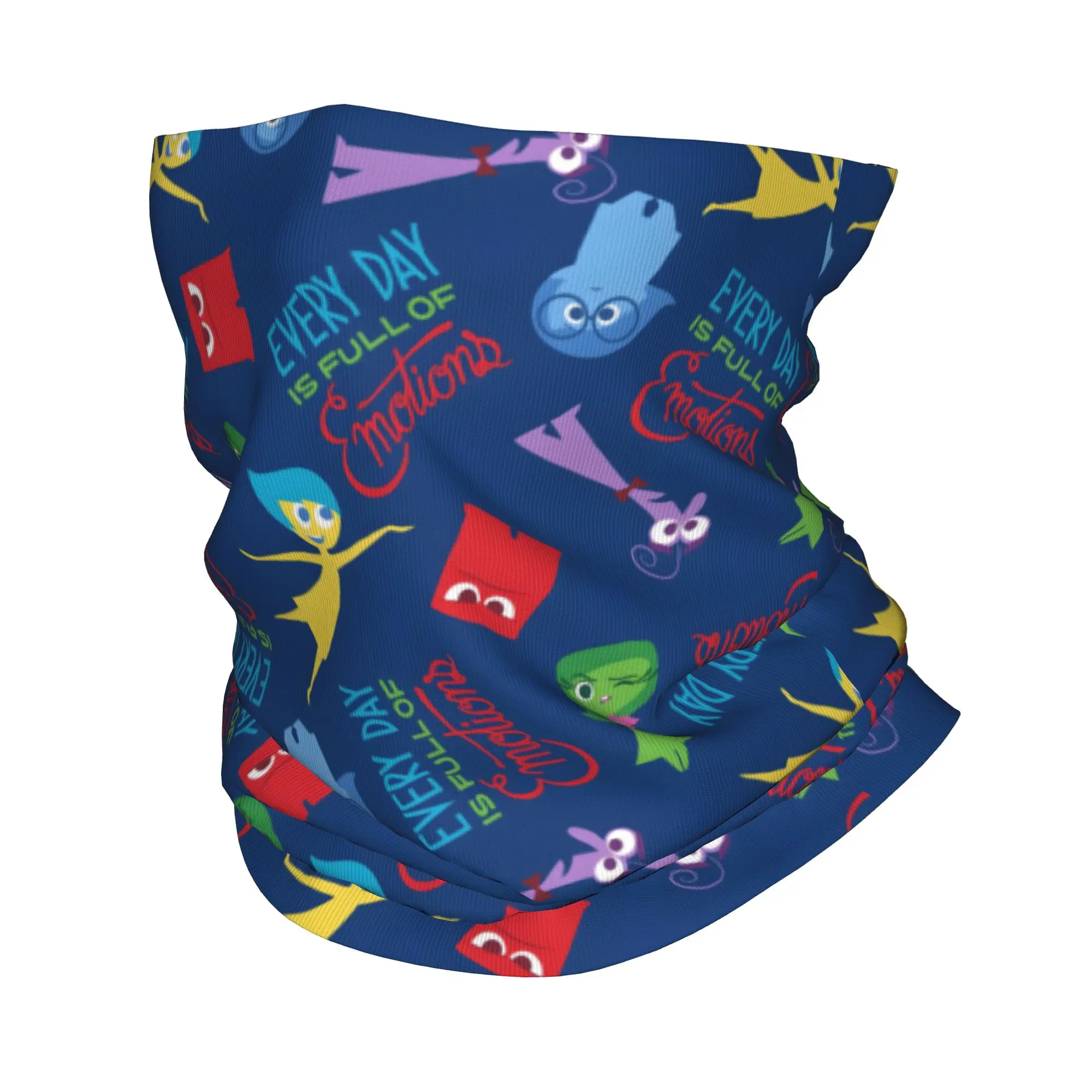 

Custom Cartoon I-Inside O-Out Bandana Neck Gaiter for Ski Cycling Men Women Wrap Scarf Everyday Emotions Balaclava Warmer