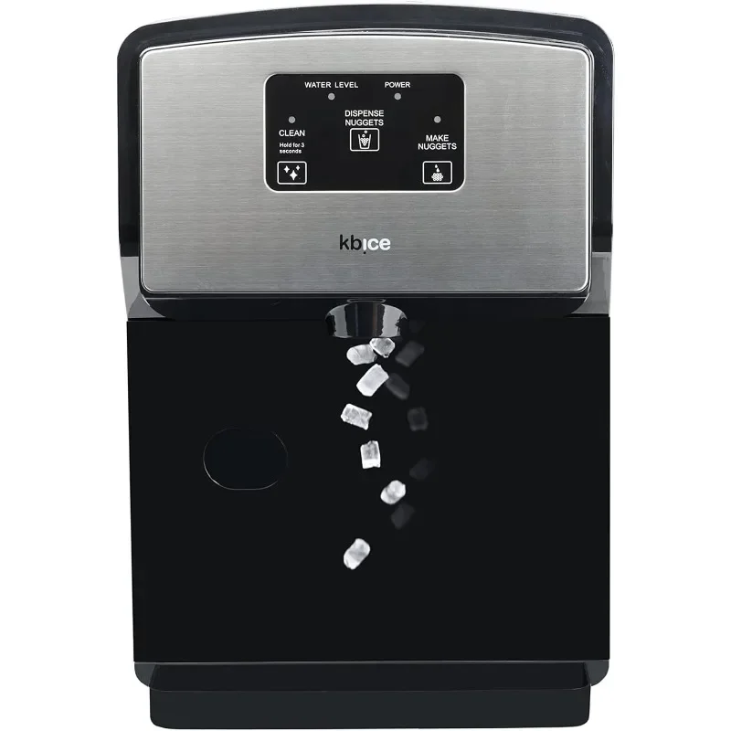 KBice Self Dispensing Countertop Nugget Ice Maker, Crunchy Pebble Sonic Ice Maker's Produces Max 30 lbs of Nugget Ice per Day