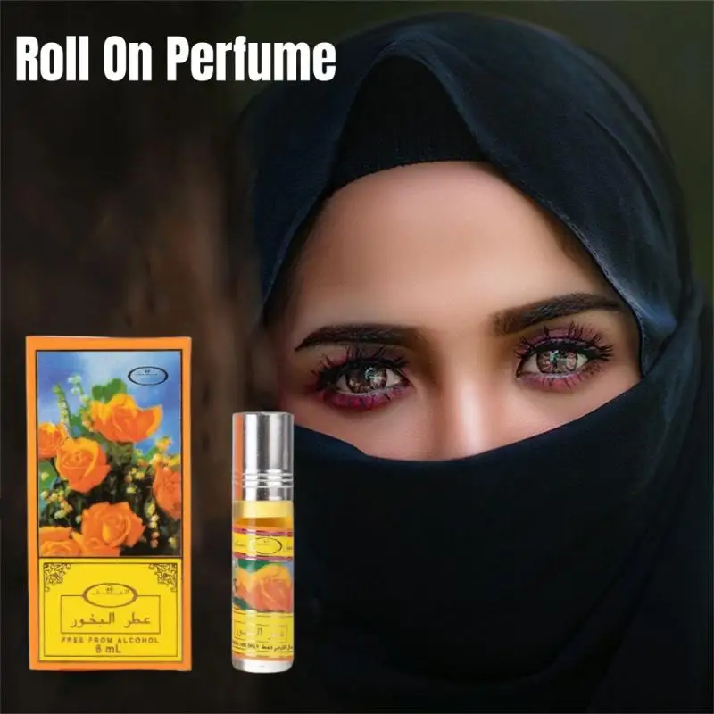 6ML Muslim Roll On Perfume Fragrance Essence Oil Body Scented Long Lasting Fragrance Alcohol Free Natural Floral Essential Oil