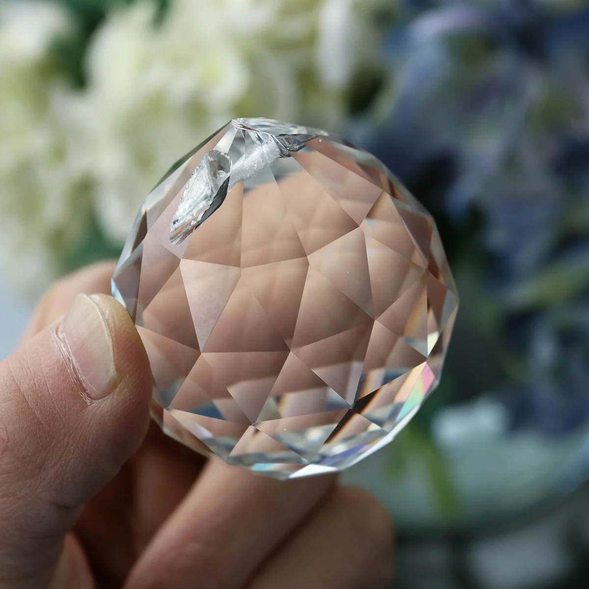 

Clear Crystal Chandelier Lighting Drops Pendants Ball Prisms Hanging Ornament 50mm Transparent Elegant Wedding Home Decor