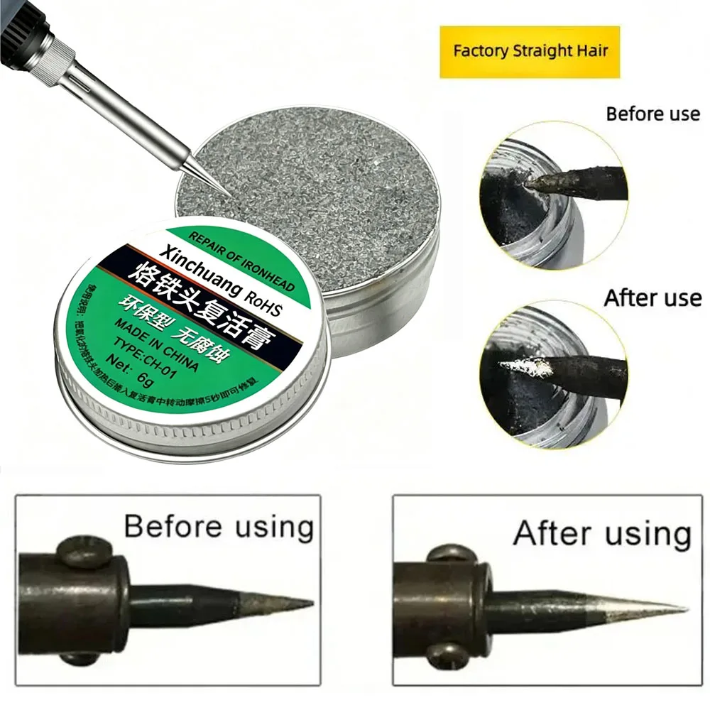 Soldering Iron Head Resurrection Paste Iron Tip Refresher Solder Cream Non-stick Tin Repair Tool Iron Head Cleaning Paste
