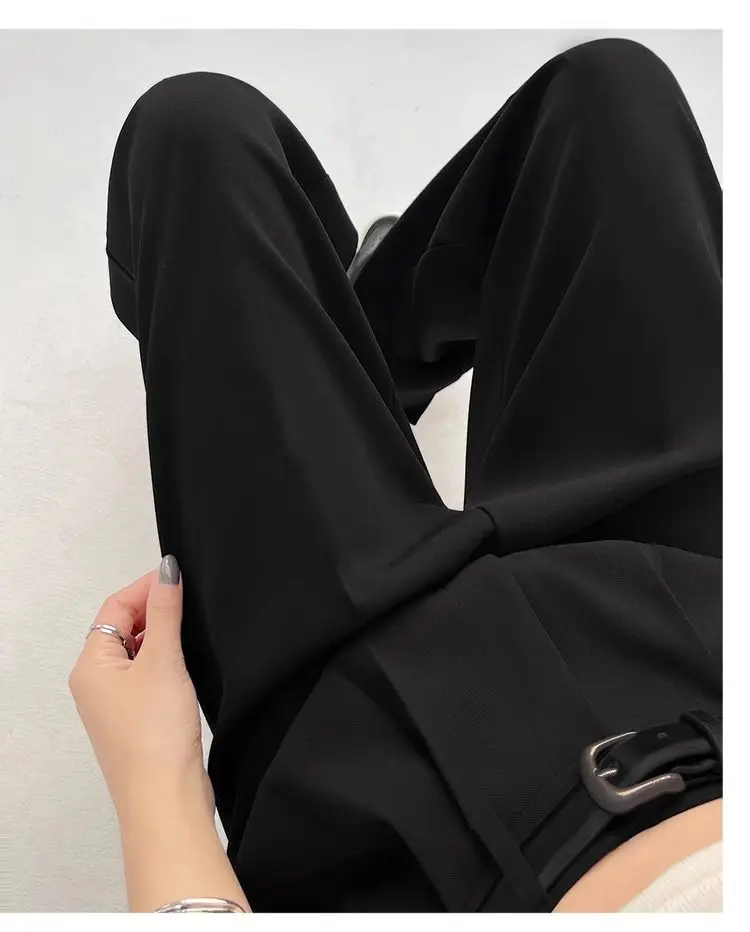 Multicolor Office High-waisted Wide-leg Suit Pants Women's 2025 Autumn Loose and Drape Casual Straight Mopping Trousers