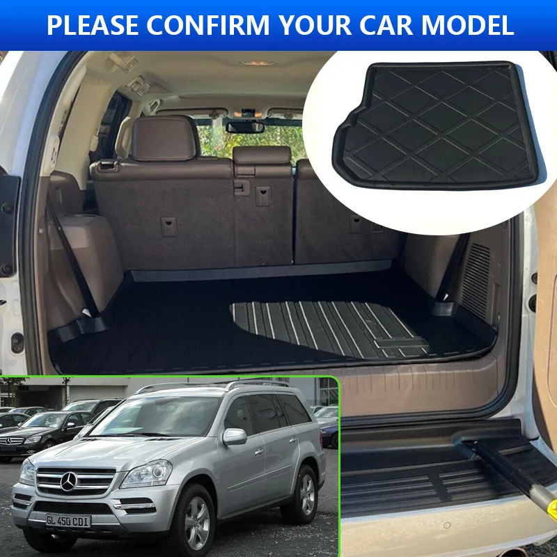 For Mercedes Benz GL Class 450 X164 2006–2015 2007 2008 Car Rear Trunk Protector Pads Waterproof Anti-Fouling Mats Accessories