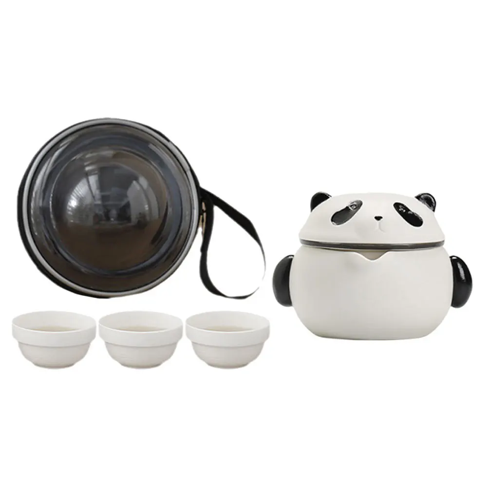 

Travel Tea Serving Kit Teaware Portable Ceramic Pot Pots Porcelain Cup Chinese Cups