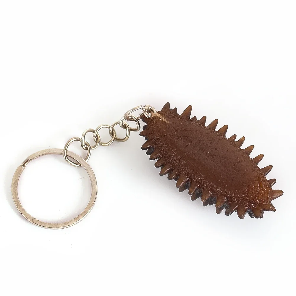 Sea Cucumber Keychain Resin Marine Animal Pendant Ocean Style Bag Charm Funny Gift Friends Car Keys Holder Creative Accessory