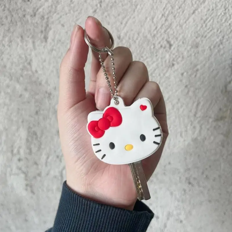 Kawaii أنيمي كيتي ميلودي كورومي المفاتيح سيليكون غطاء ذكي مفتاح حافظة KT القط قلادة ميلودي بطاقة التحكم في الوصول الهدايا
