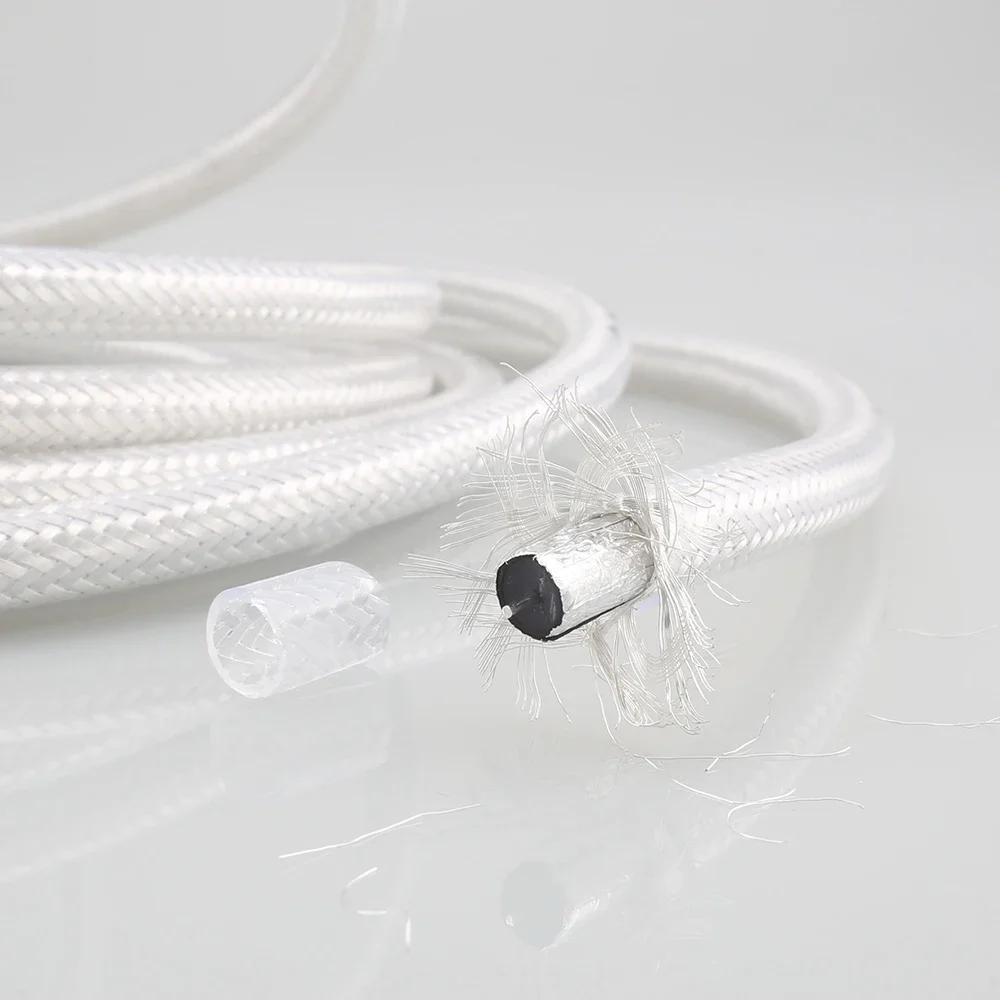 Audiocrast dg82ag 75ohm prata sólida pura 99.998% prata pura sólida coaxial cabo de áudio em massa para cabo digital diy