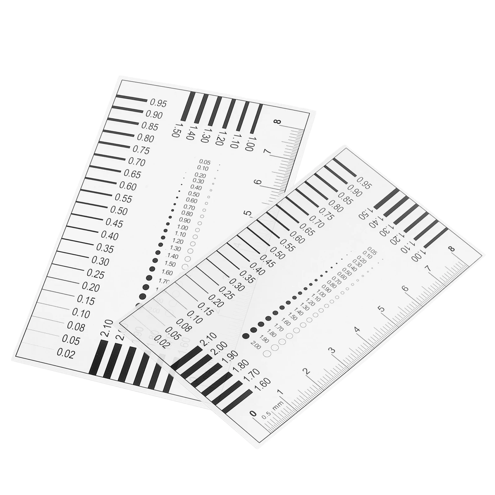 

2Pcs High-Precision Measurement Tool Set Clear Readability Lightweight Design Versatile Applications Spot Line Width Inspection