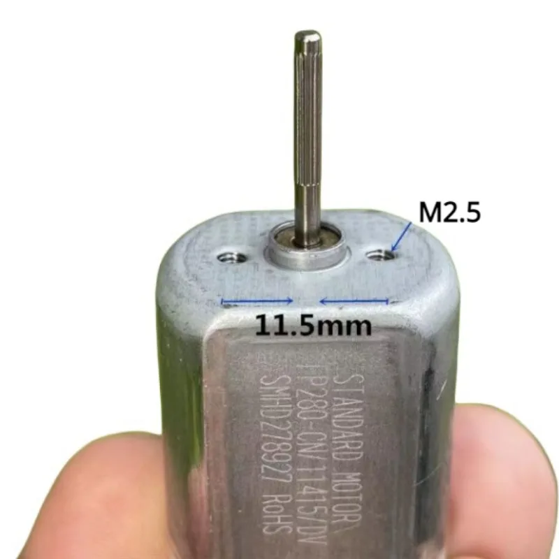 280 저출력 무소음 14.4V DC 모터, 가변 스위프 가전 기계, 플랫 토이 모터, 6V-12V