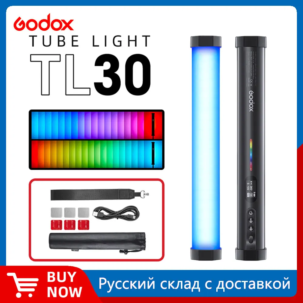 Godox TL30 Pavo Tube Light RGB Color Photography Light Handheld Light Stick with APP Remote Control for Photos Video Movie Vlog