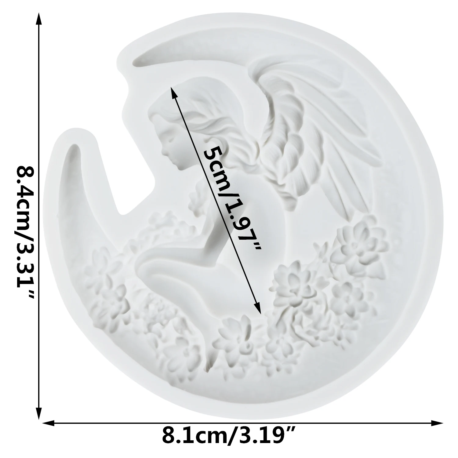 Angel Silicone Molds Moon Fairy Fondant Cake Decorating Tools Cupcake Topper Chocolate Candy Craft Gum Paste Polymer Clay
