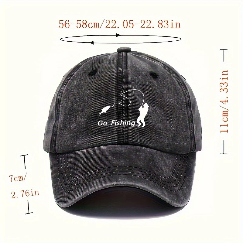 One Adjustable Washed Baseball Cap Featuring a 