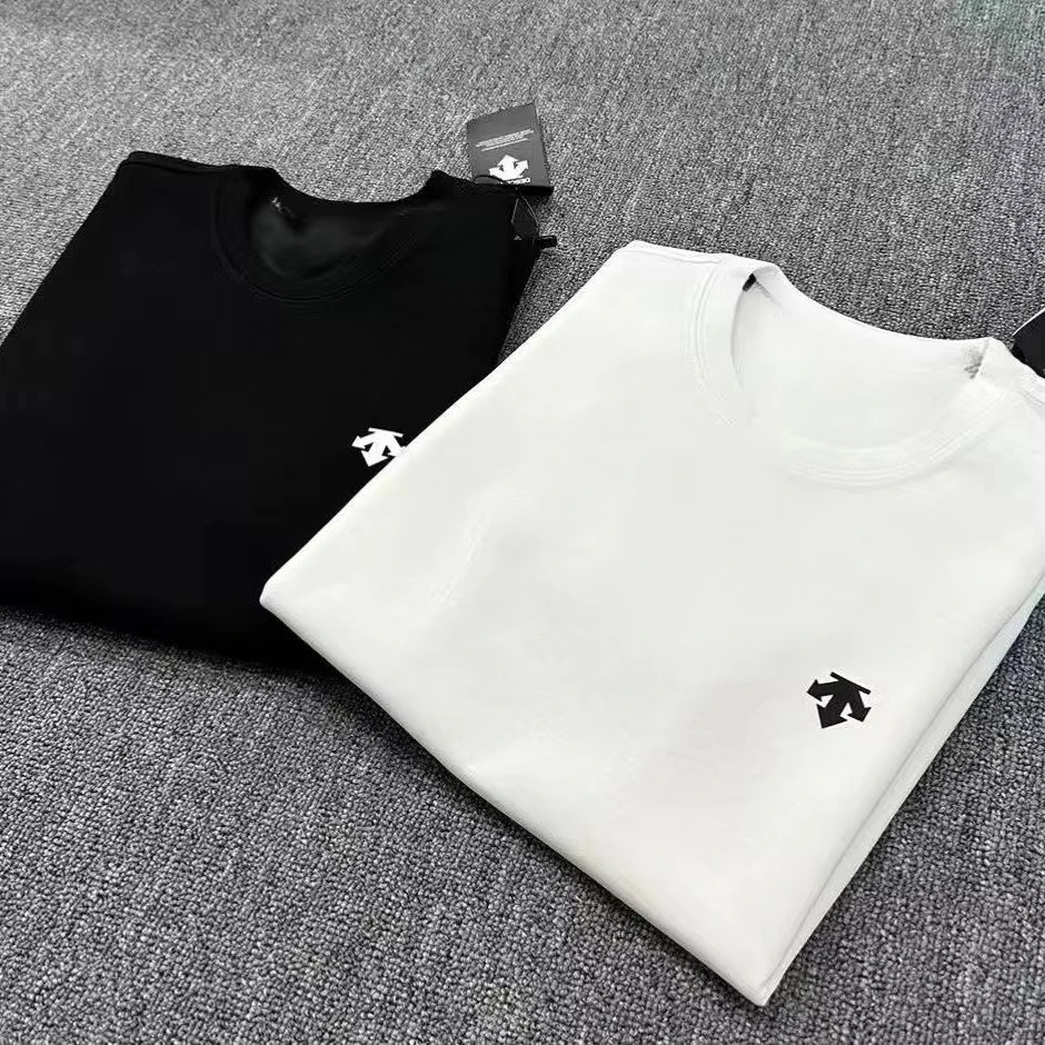 تي شيرت بتصميم جديد لعام 2025 للخريف والشتاء بلوزة فضفاضة من القطن مطبوعة بأكمام قصيرة للرجال والنساء