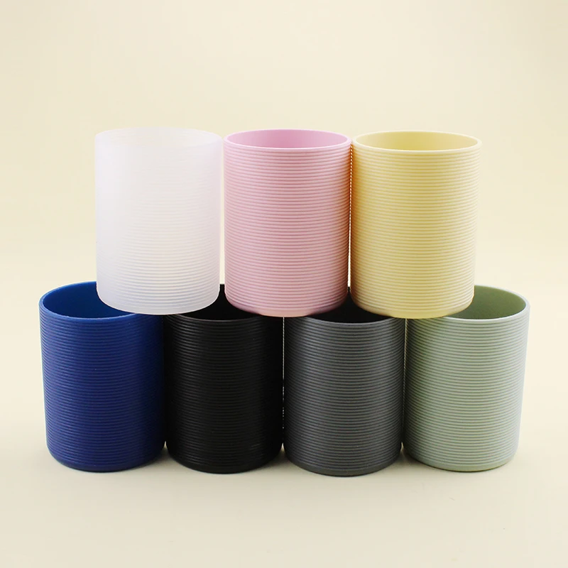 6.5cm Dia Insulated Silicone Protective Sleeve for Water Bottle Anti-Slip Protection Covers Reusable Silicone Sleev