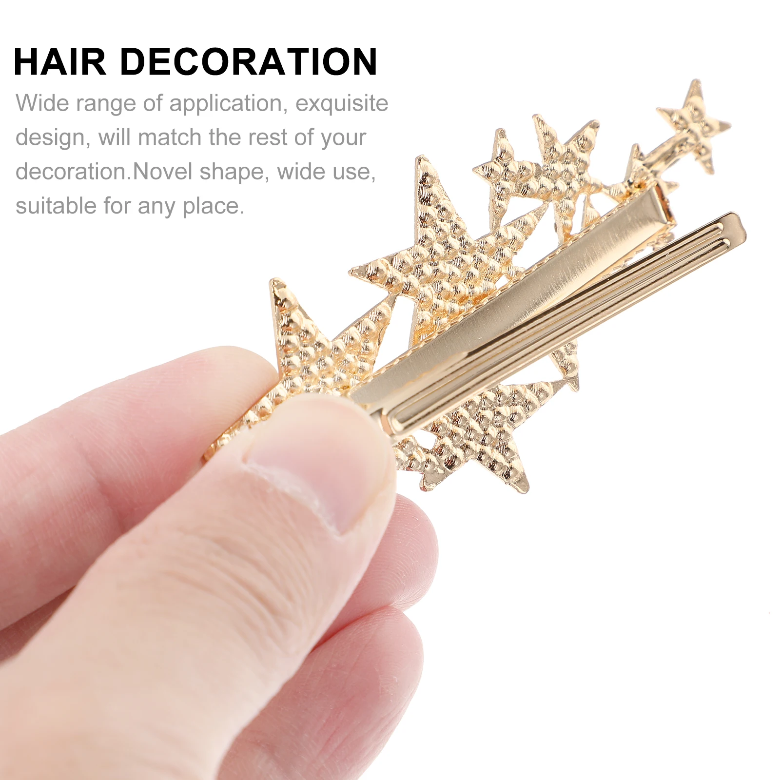 

2pcs Hairpin Accessories Hairpin Rhinestone Star Clips Headdress Accessories Silver Gold Daily Festival Girls Hairpins
