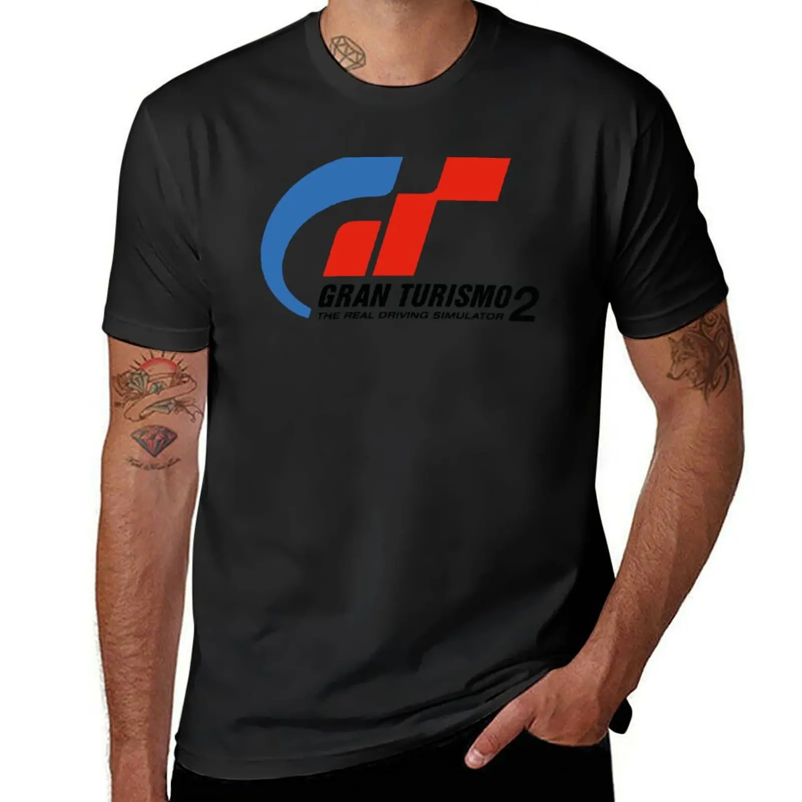 Футболка Grand Turismo 2, черные футболки с баскетбольным рисунком, комплект мужских футболок