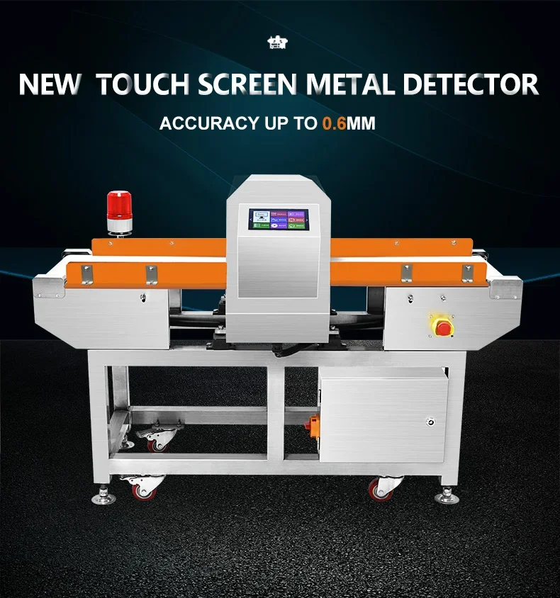 High Accuracy Touch Screen Conveyor Belt Metal Detectors Food Metal Detector Industrial Metal Detector