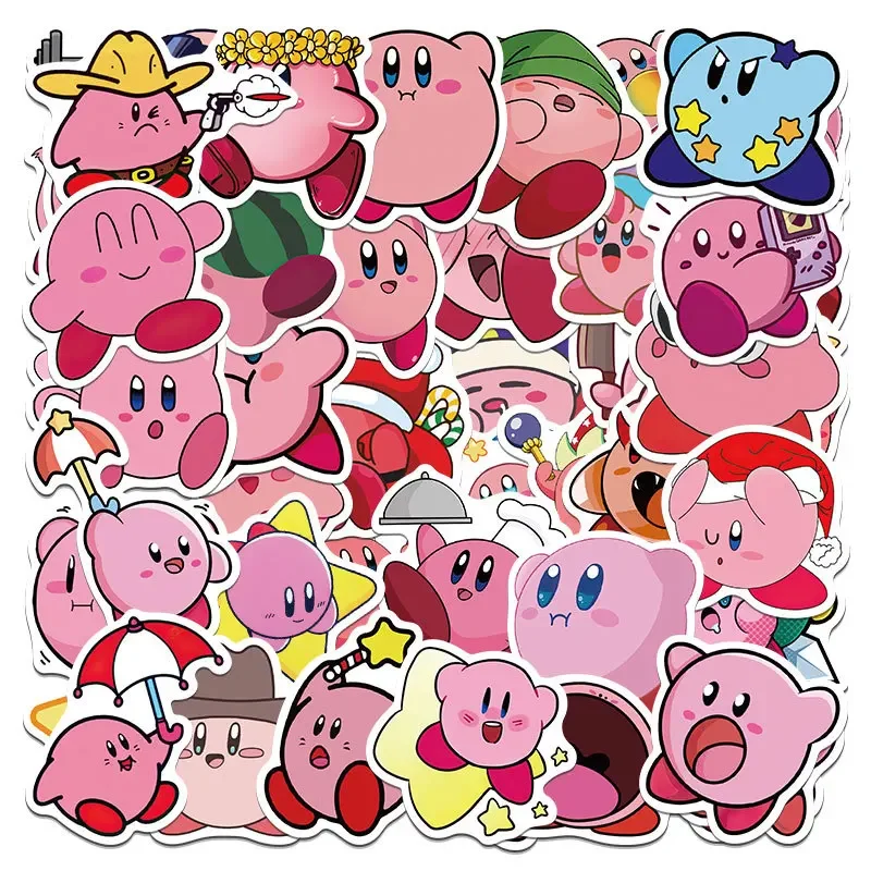 50/100/200pcs Non-repetitive Cute Kirby Children's Graffiti Waterproof Stickers