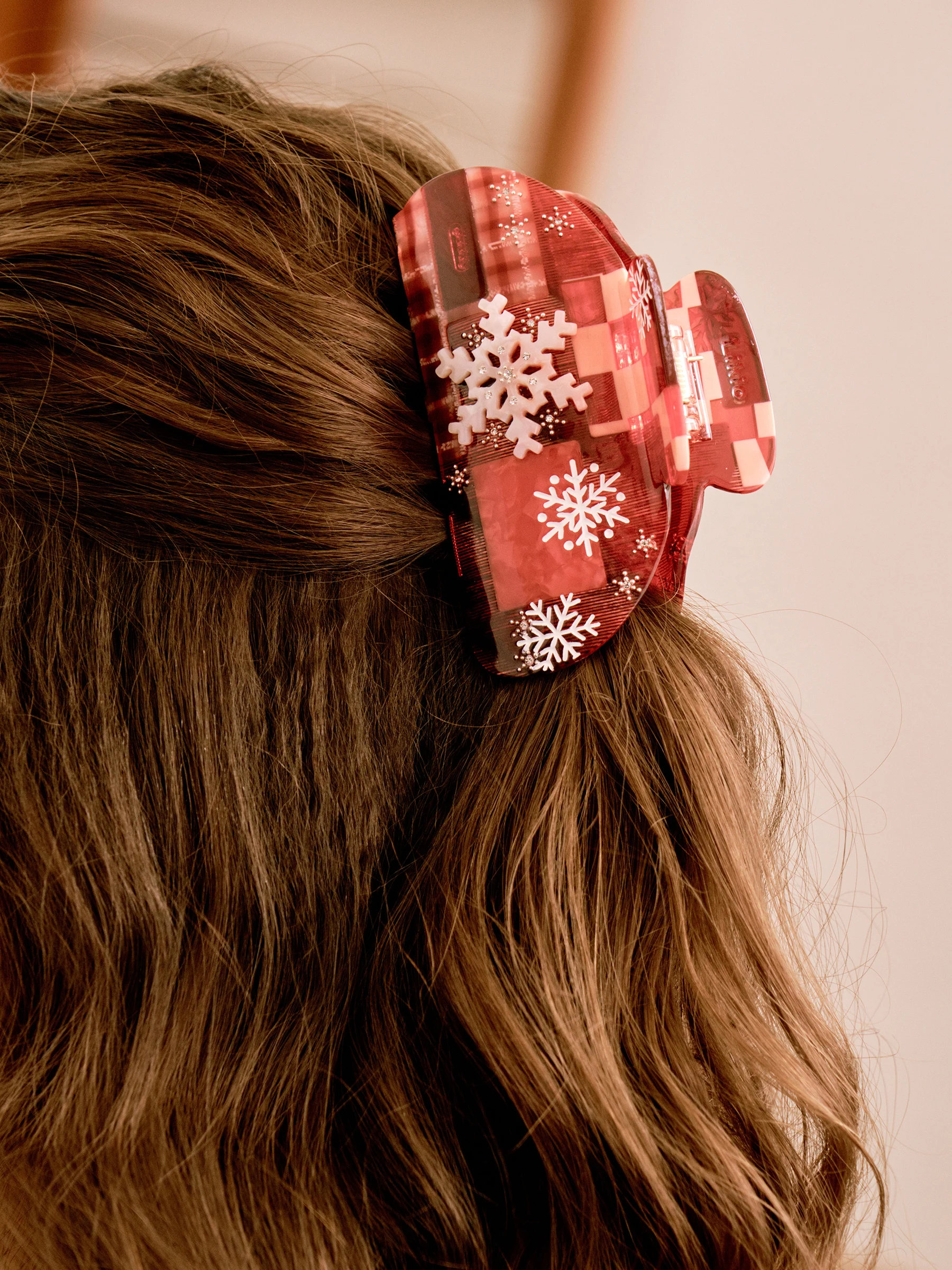 likio-オリジナルデザインウィンドウシーンスノーフレークヘアクリップかわいいサメヘアクリッパーヘアアクセサリーファッショナブルな正方形の形