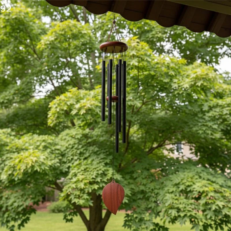 Timeless 26 Inch Aluminum Pipe Wind Chimes | Decor for Garden, Terrace, Balcony, Corridor | With Beautiful Wooden Tag