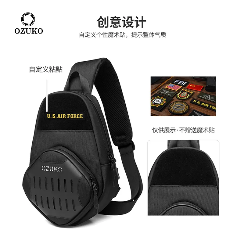 

New Multi-functional Tactical Korean Style Trendy Brand Camouflage Sports Waterproof Men's Crossbody Bag, Chest Pack