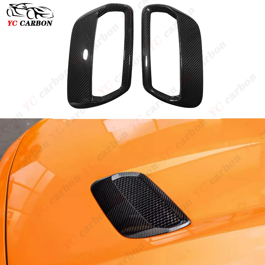 

For Ford Mustang 2018-2023 Car Front Hood Scoop Vent Frame Trim Engine Bonnet Outlet Air Intake Splitter Upgrade body kit