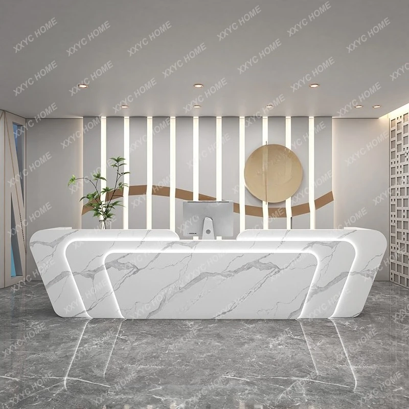 XXSimple Modern Reception Desks Company Executive Luxury Unique Reception Desks Minimalist Mostrador Trendy Furniture