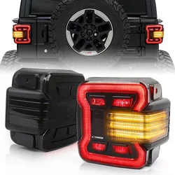 EURS Suitable for 18 years Jeep Wrangler JL tail light modification accessories, rear tail light assembly with brake reverse