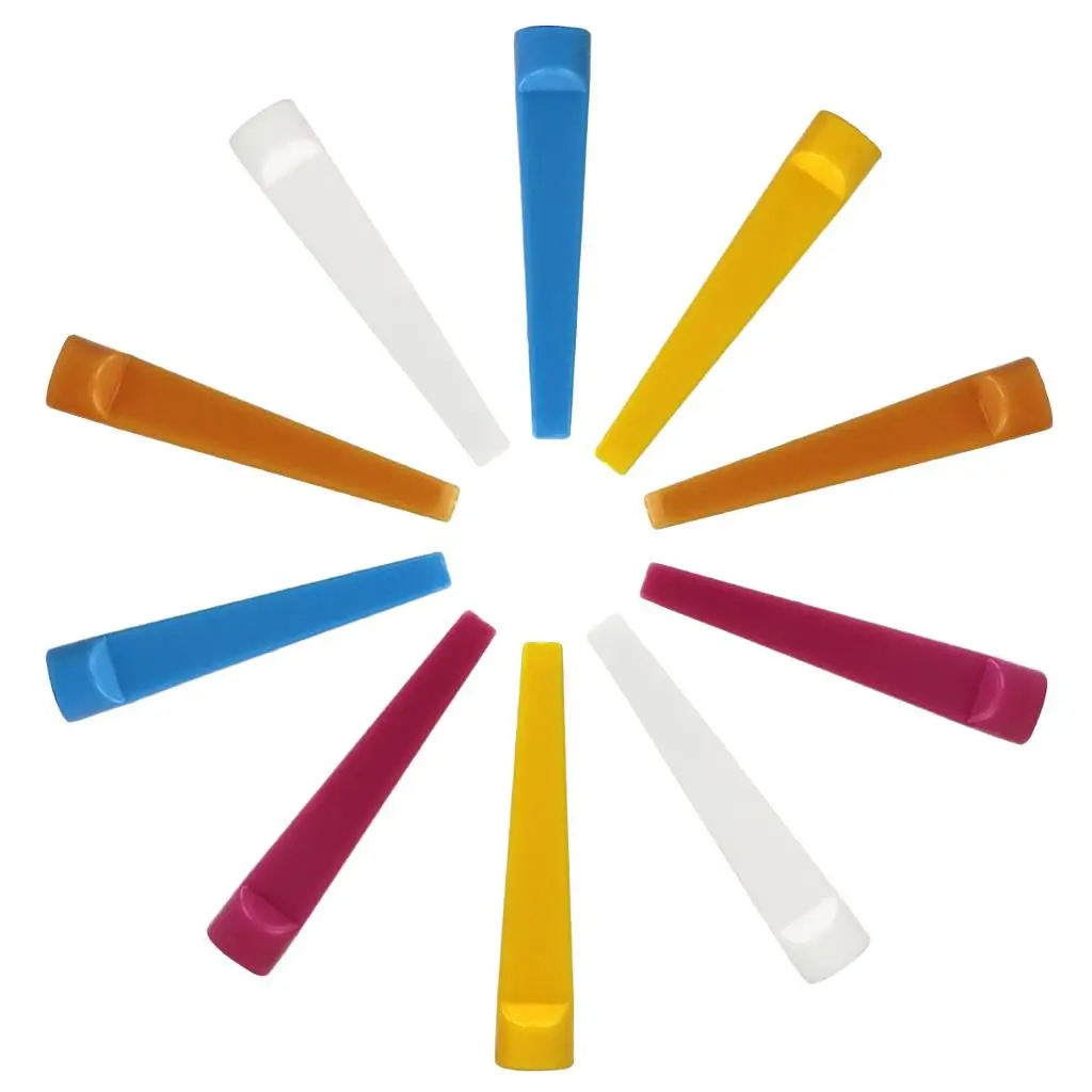 4X 10 Count Durable Plastic Wedge Golf Tees 74mm Random Color Golfer Training