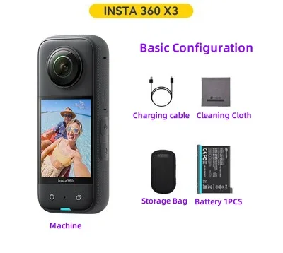 YYHC-360 Action Camera 360 ONE X3 5.7K Video 1800mAh battery 10m waterproof stable