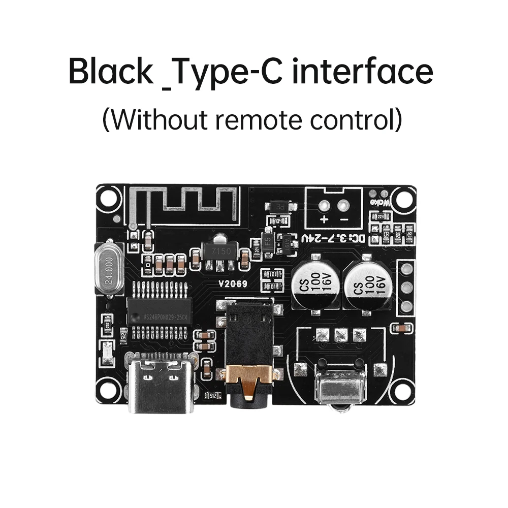 Typc-c /Micro USB  Audio Receiver Board Bluetooth 5.0 mp3 lossless Decoder Board Wireless Stereo Music Module