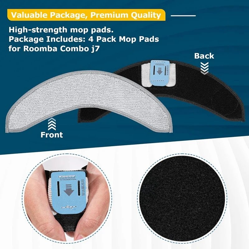 Bantalan kain pel filter tangki air cocok untuk Irobot Roomba Combo J7 +/ J9 + Aksesori pembersih vakum Robot pel pengisap