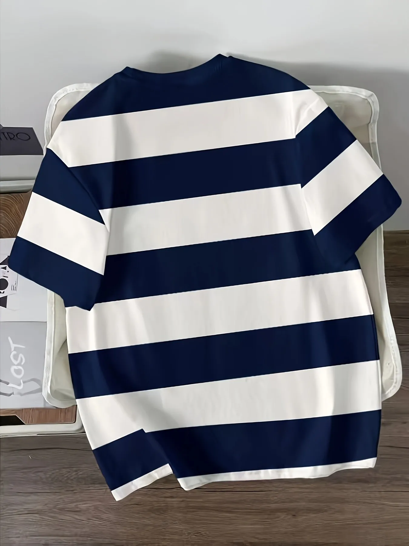 2026 Summer New Style Men's T-shirt Street Casual Fashion Comfortable Soft Lightweight 3D Stripes Pattern Print