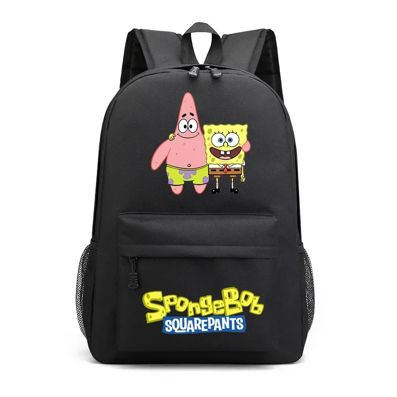 

SpongeBob Backpack Graffiti Backpacks for Women Korean Schoolbag Kawaii Baga for Girls and Boys Cute Zipper Purse Schoolbags