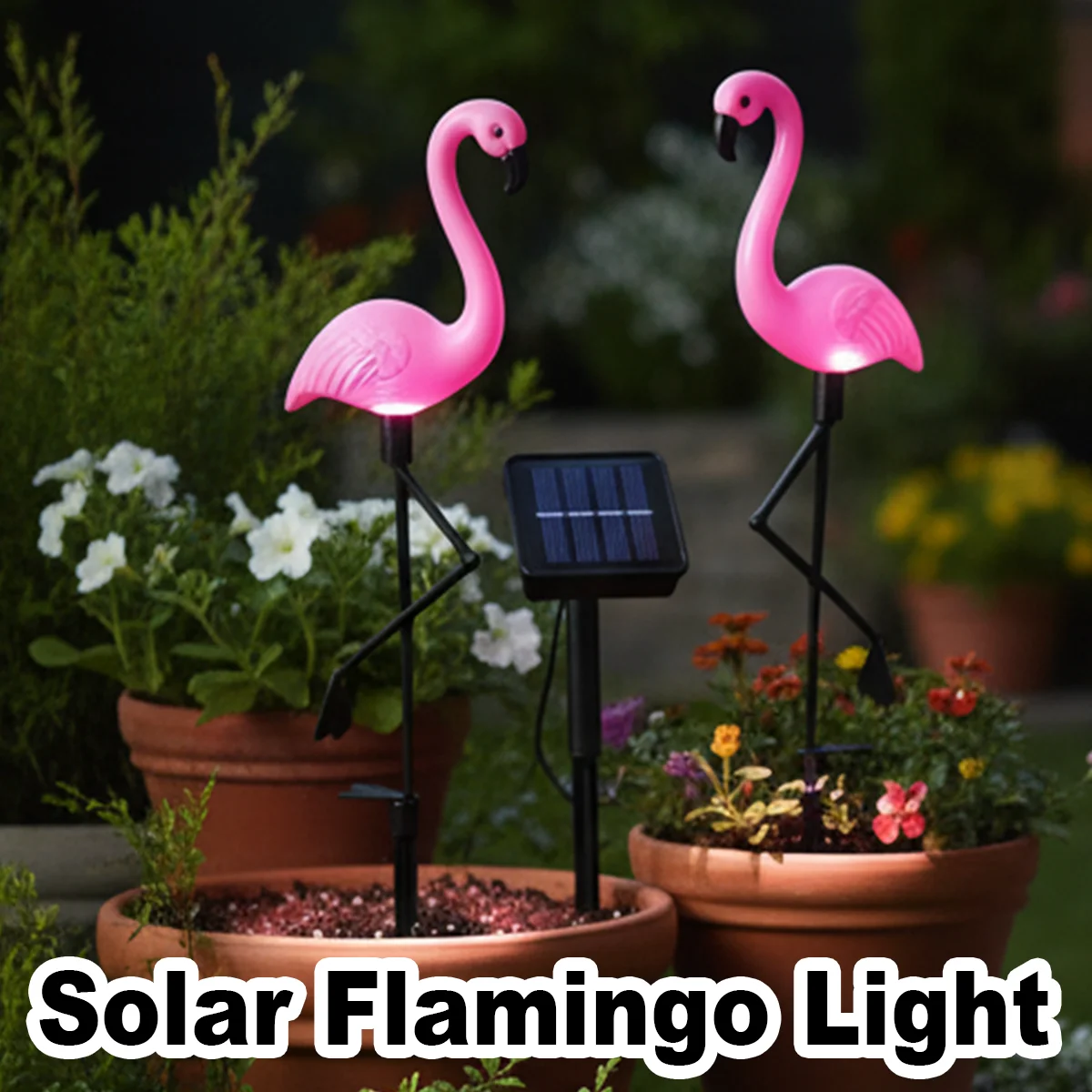 Flamingo Solar Light Automatic On/Off Garden Lights Street Lamp Stake Ground Yard Outdoor Decorative Patio Backyard Led Pathway