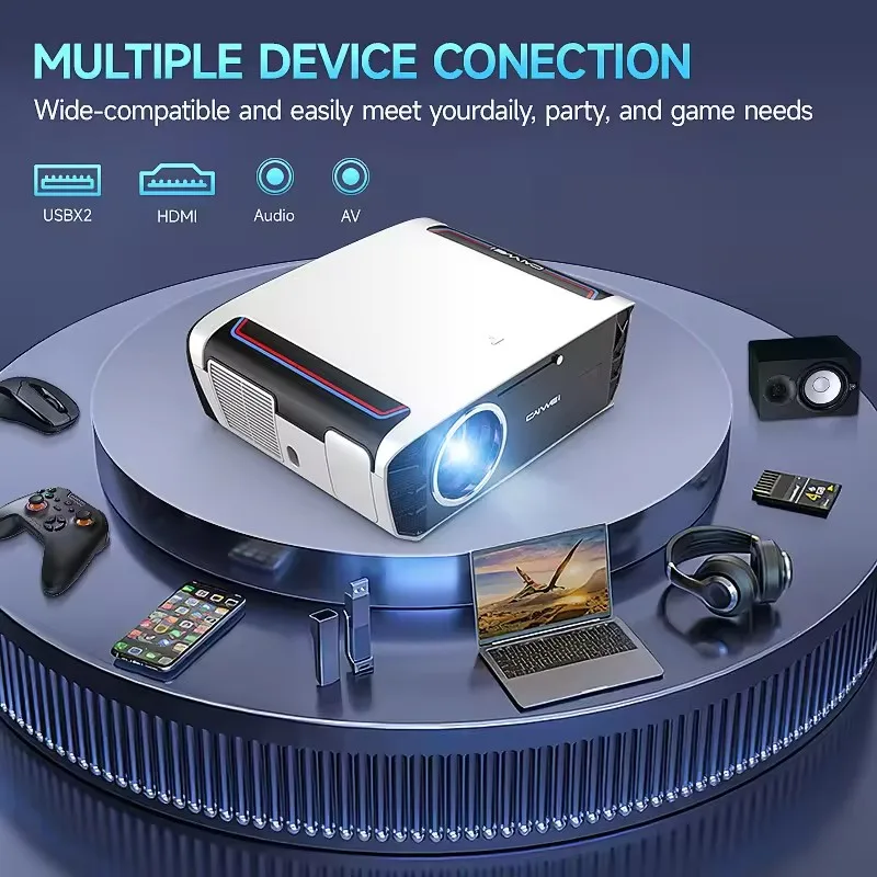 جهاز عرض ذكي الأكثر مبيعًا فقرة 4K A9Q عالية التجويف التركيز التلقائي واي فاي كامل HD بلوتوث 5.4 فيديو منزلي جهاز عرض LED محمول