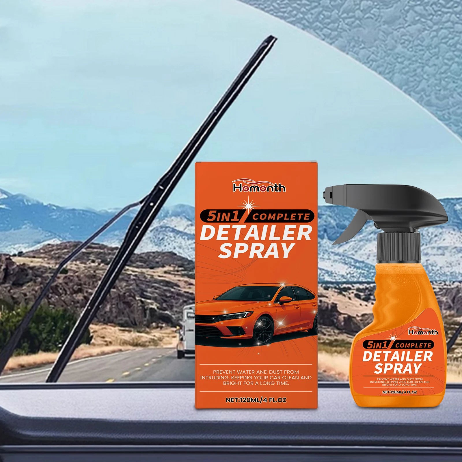 

5-в-1 спрей для детализации автомобиля, 120 мл, спрей для детализации автомобиля с полотенцем, консервирует и защищает детализацию автомобиля