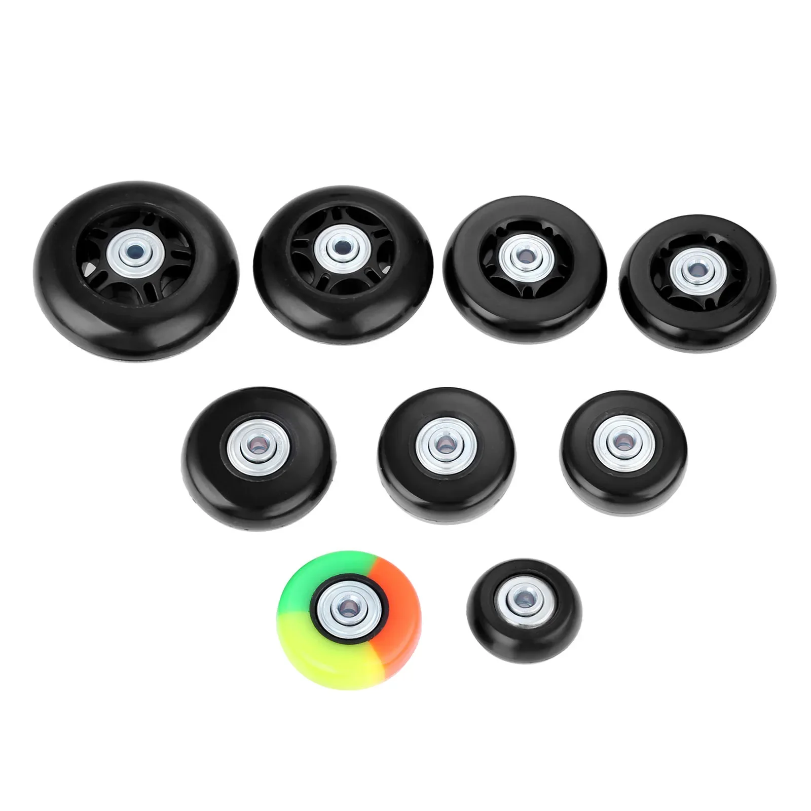 2 Sets Luggage Suitcase Wheels Replacement Universal Rubber Swivel Two Conner Angle Wheel Trolley Casters Bearings Tool 10 Sizes