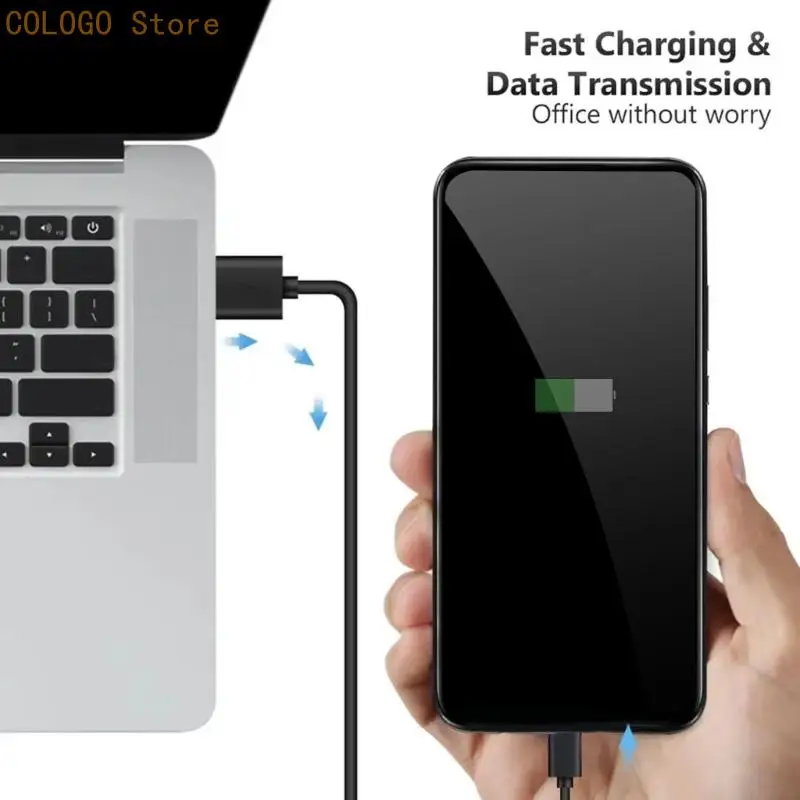 Type C extension cord with power button for charging and file transfer D0LD