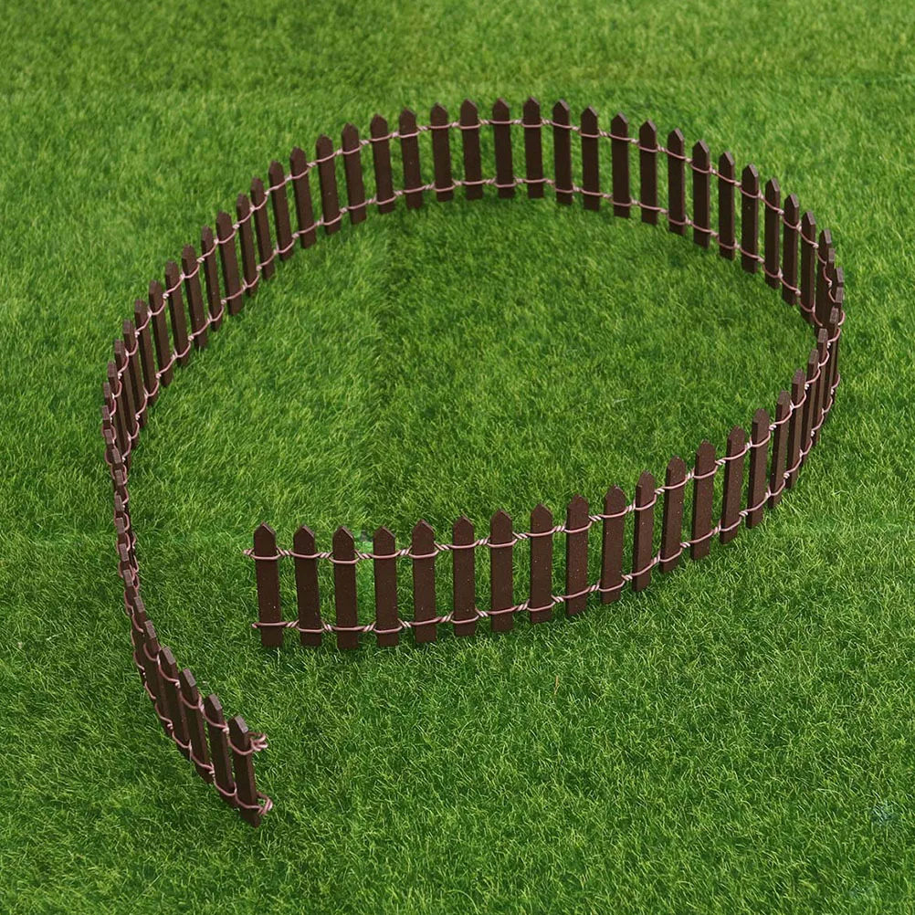 

2pcs Mini Fence Decorations Wooden Garden Adornments For Fairy Garden Diy Landscape Photography Props Micro Wooden Fence