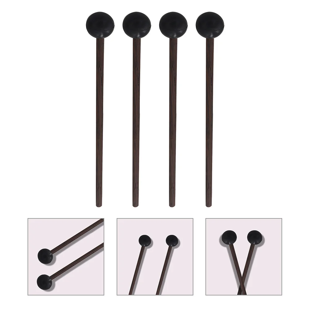 ไม้ตีกลองแบบกลวง 2 คู่ ด้ามไม้แบบมืออาชีพ สำหรับกลองลิ้น มาริมบา ไซโลโฟน อุปกรณ์เสริมเครื่องดนตรีประเภทเพอร์คัชชัน