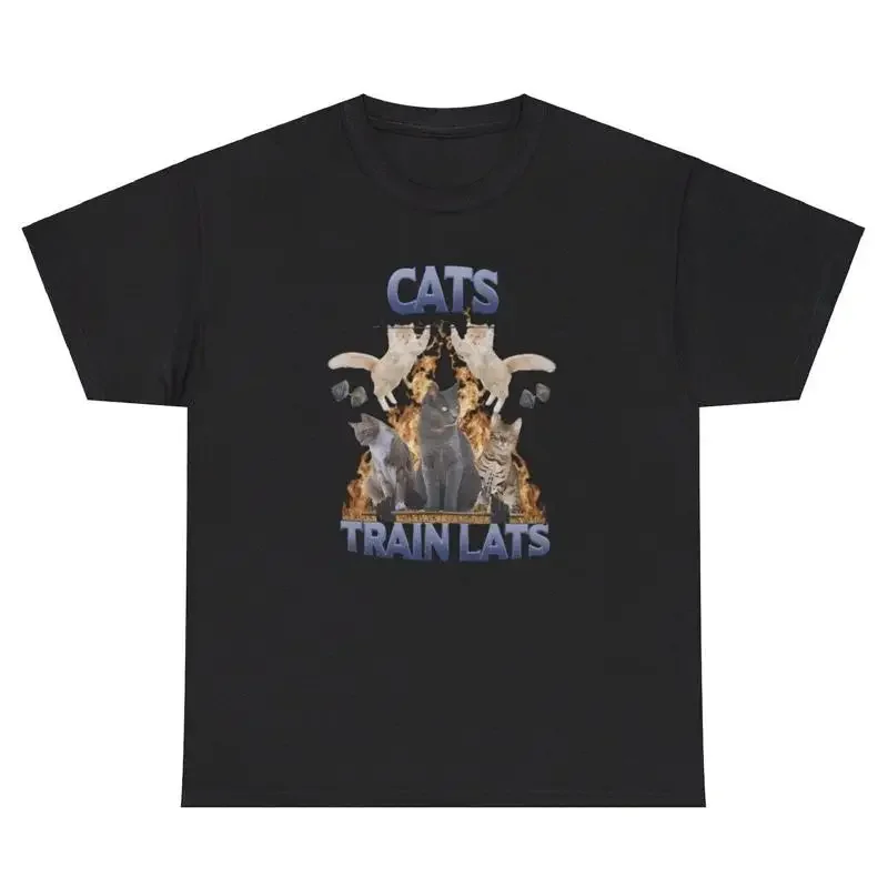 Camiseta de gimnasio con diseño de gatos, camiseta divertida con parte trasera tonta, cubierta de bomba de culturismo, Humor Te